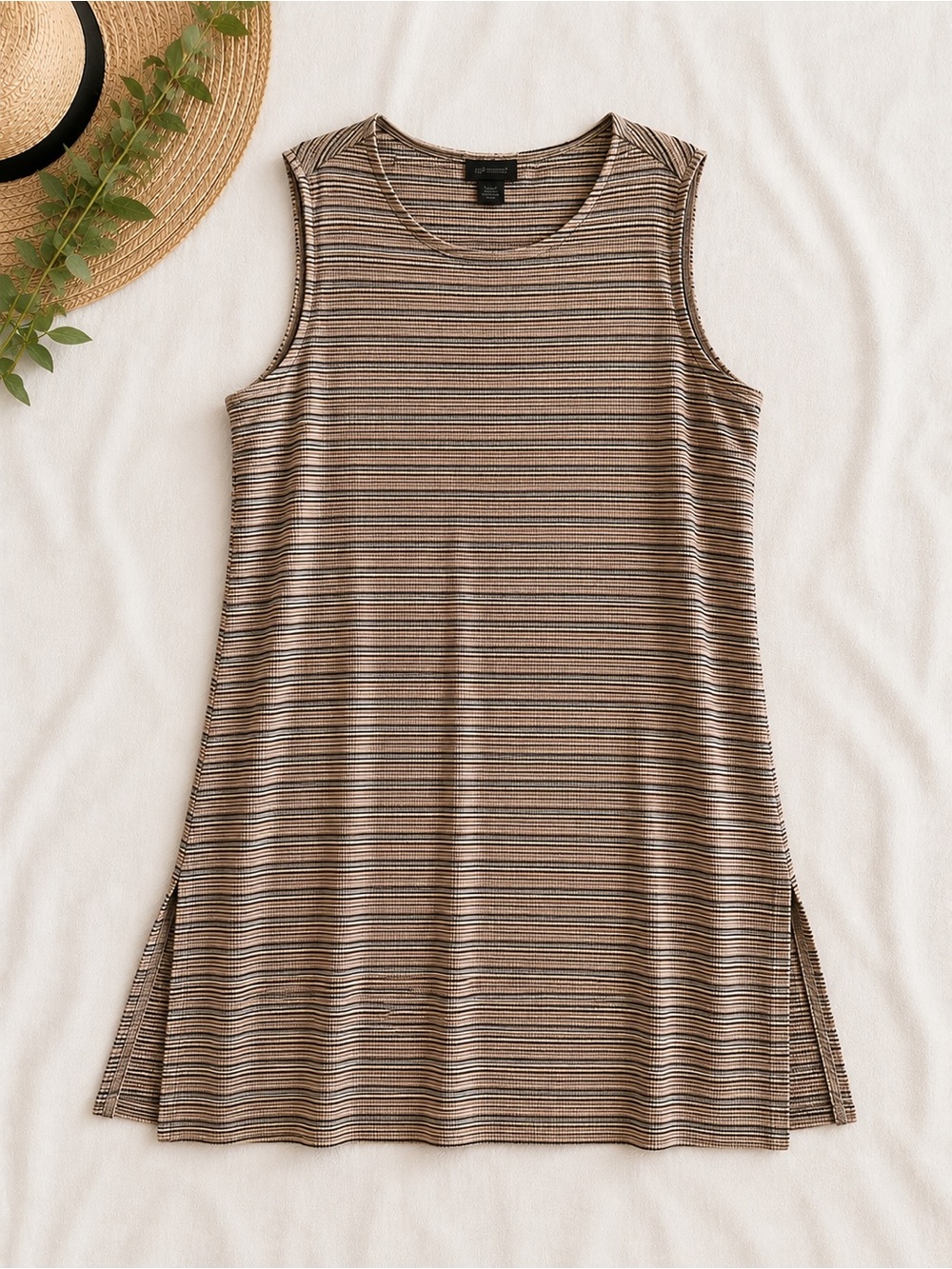 J. Jill Wearever Collection Striped Sleeveless Dress Tunic Size 2X NWT
